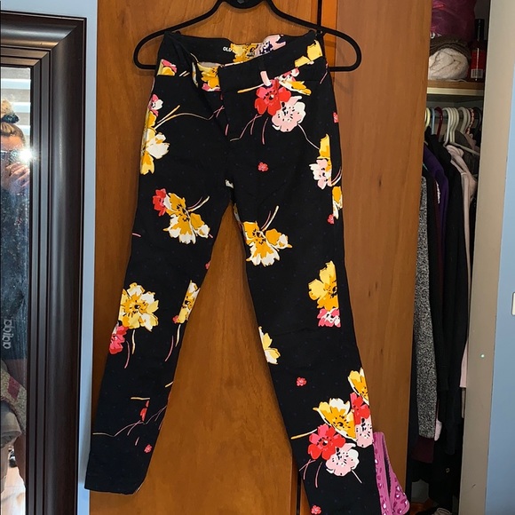 Floral Dress Pants: mid rise - Picture 1 of 2